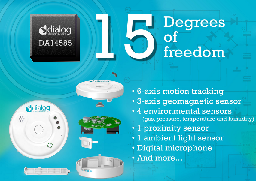 Dialog公司推出最新蓝牙低功耗多传感器开发套件，简化物联网云连接