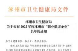 喜讯｜安泰超硬硬质合金分公司入选2022年度涿州市“职业健康企业”